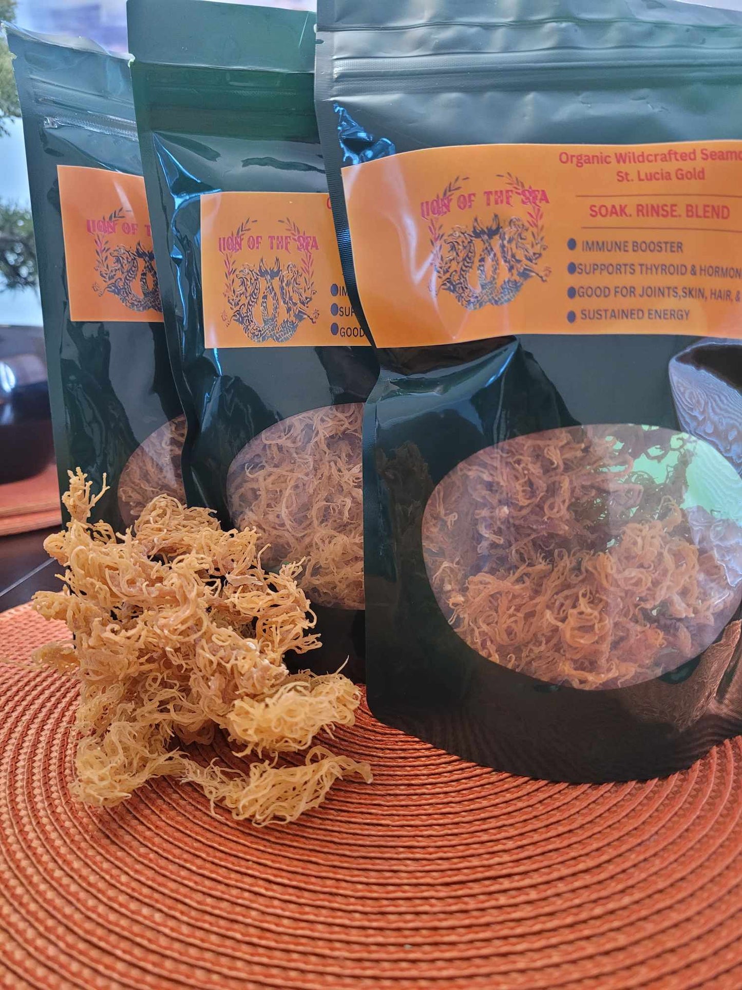 Raw Wildcrafed Sea Moss - St. Lucia Gold - 1.5 OZ
