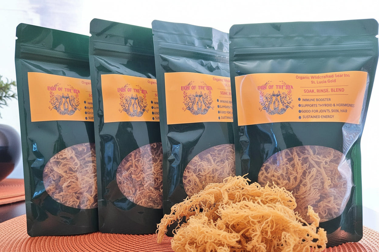 Raw Wildcrafed Sea Moss - St. Lucia Gold - 1 OZ